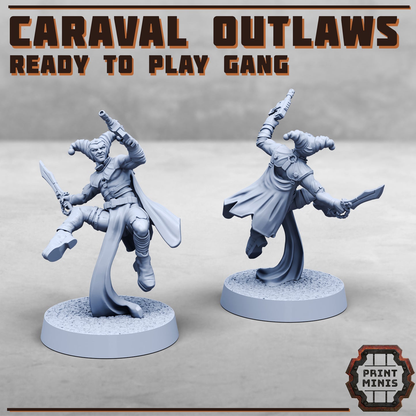 House Caraval Outlaws - Ready to Play Gang - Figurine Print Minis - PRINT MINIS - 3DPitFactory