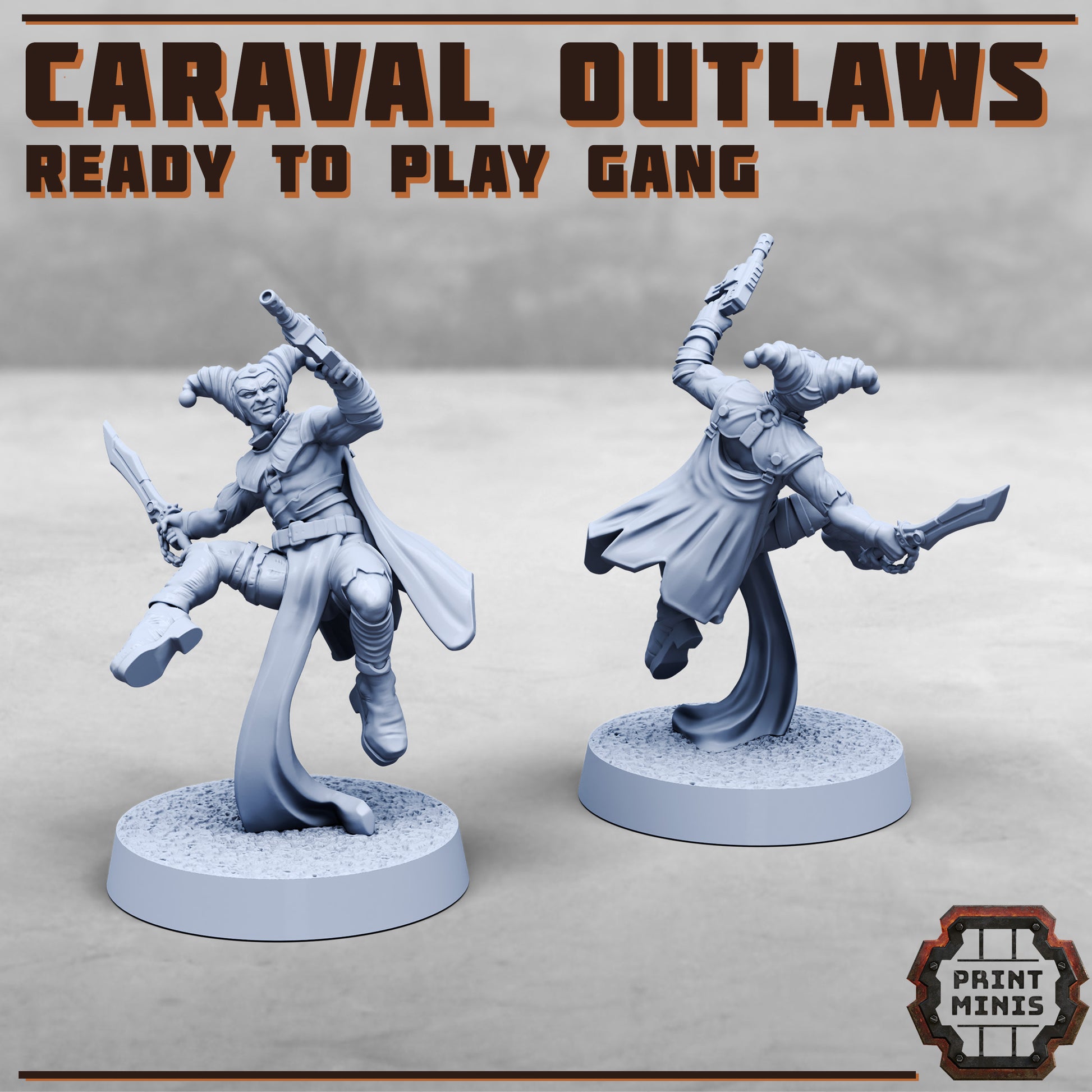 House Caraval Outlaws - Ready to Play Gang - Figurine Print Minis - PRINT MINIS - 3DPitFactory