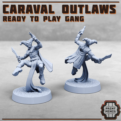 House Caraval Outlaws - Ready to Play Gang - Figurine Print Minis - PRINT MINIS - 3DPitFactory