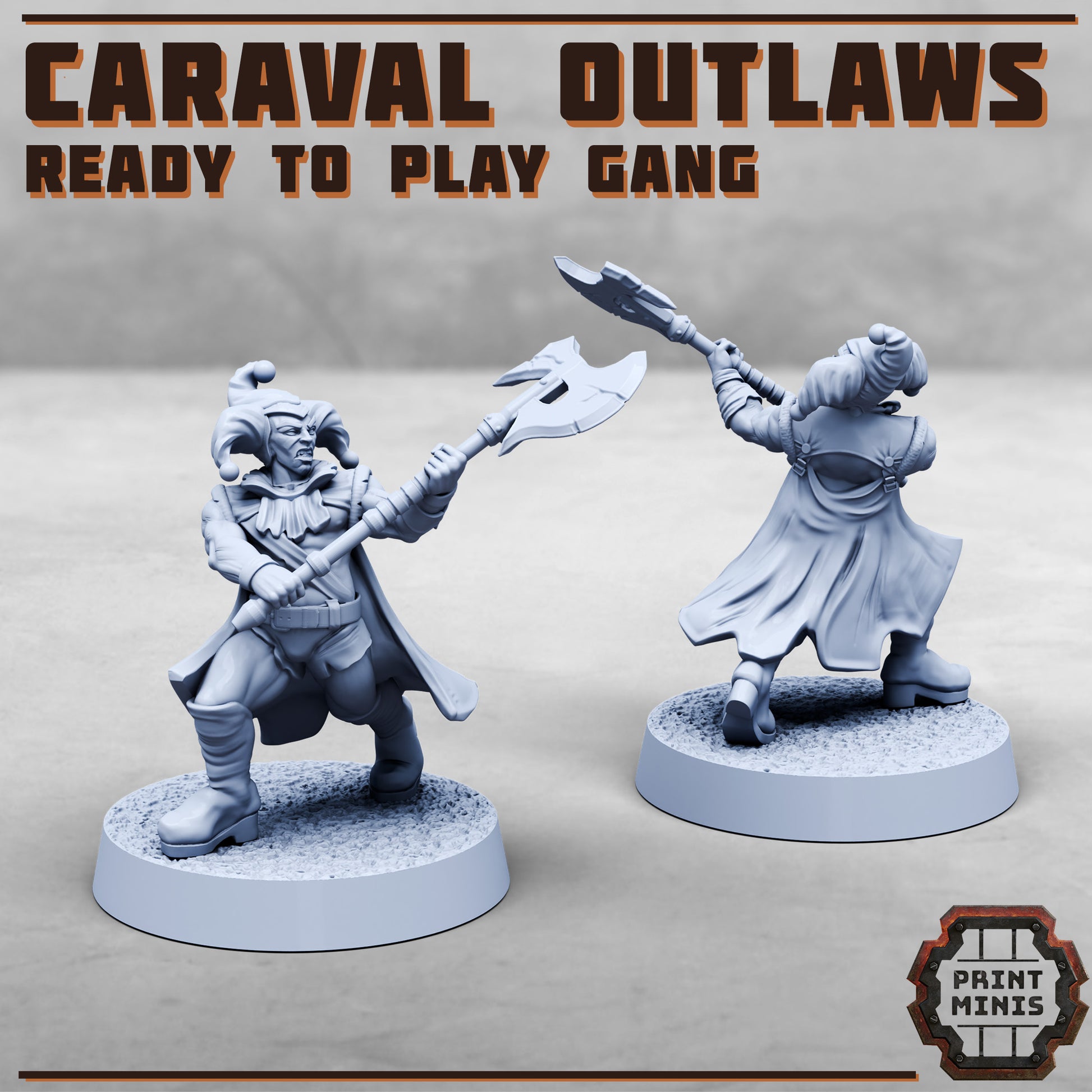 House Caraval Outlaws - Ready to Play Gang - Figurine Print Minis - PRINT MINIS - 3DPitFactory