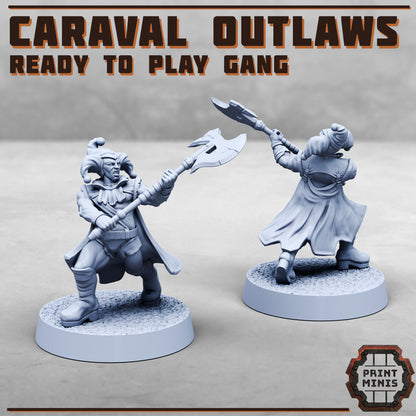 House Caraval Outlaws - Ready to Play Gang - Figurine Print Minis - PRINT MINIS - 3DPitFactory