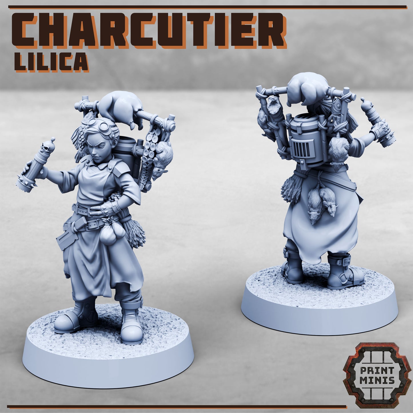 Lilica - Charcutier (Meat Seller) - Figurine Print Minis
