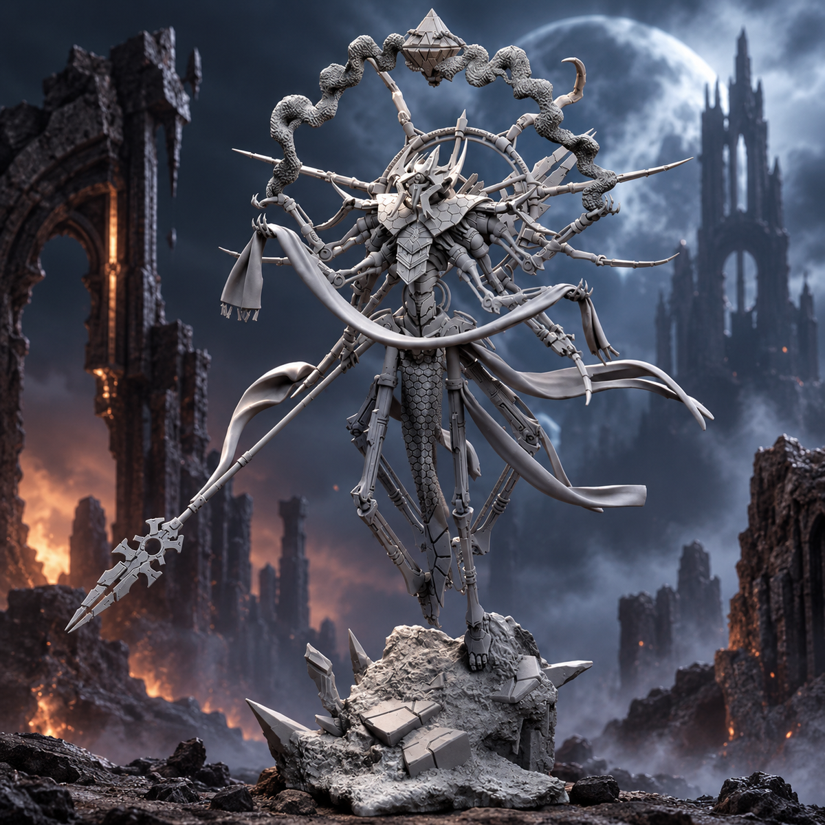 Prêtre mécanique sous la lune gothique - 3DPitFactory - 3DPitFactory