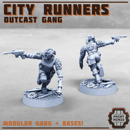 City Runners – Outcast Gang - Figurine Print Minis - PRINT MINIS - 3DPitFactory