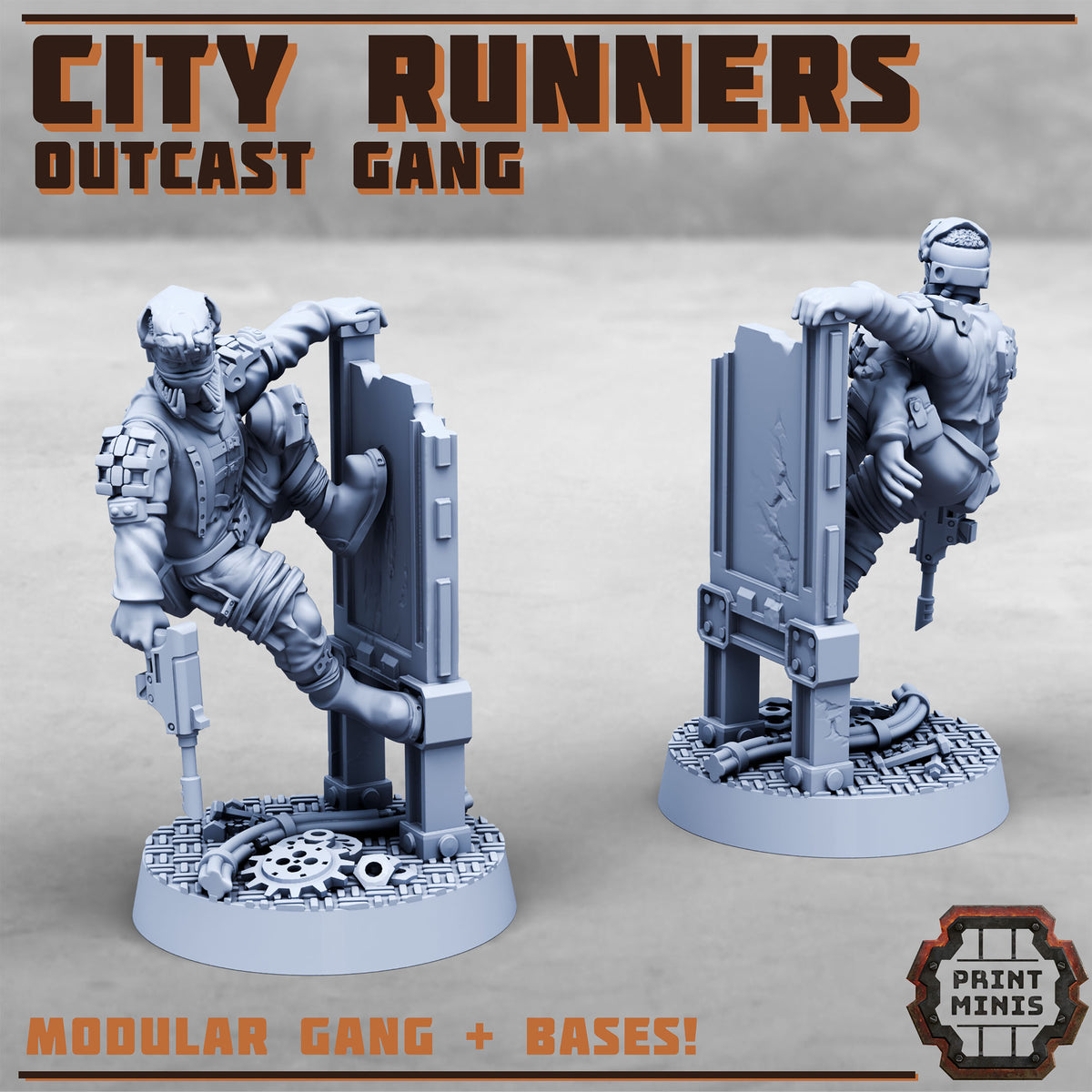 City Runners – Outcast Gang - Figurine Print Minis - PRINT MINIS - 3DPitFactory