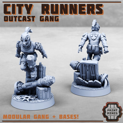 City Runners – Outcast Gang - Figurine Print Minis - PRINT MINIS - 3DPitFactory