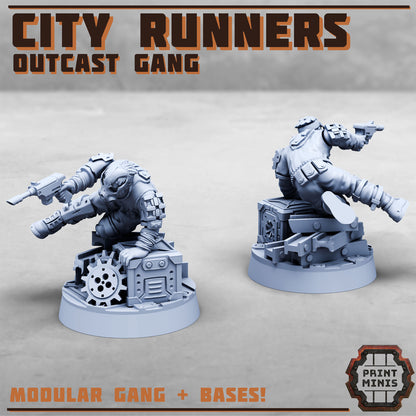 City Runners – Outcast Gang - Figurine Print Minis - PRINT MINIS - 3DPitFactory