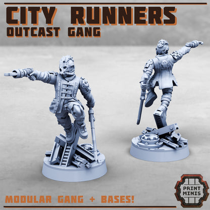 City Runners – Outcast Gang - Figurine Print Minis - PRINT MINIS - 3DPitFactory