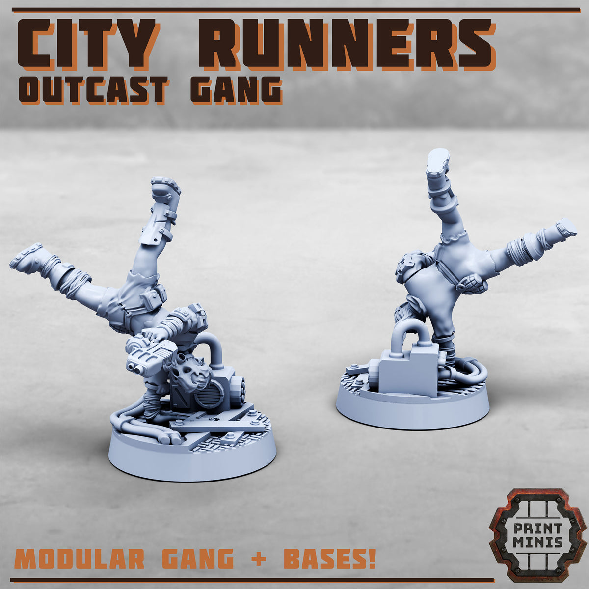 City Runners – Outcast Gang - Figurine Print Minis - PRINT MINIS - 3DPitFactory