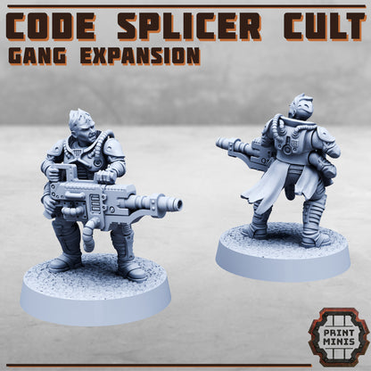 Code Splicer Cult - Gang Expansion - Figurine Print Minis - PRINT MINIS - 3DPitFactory