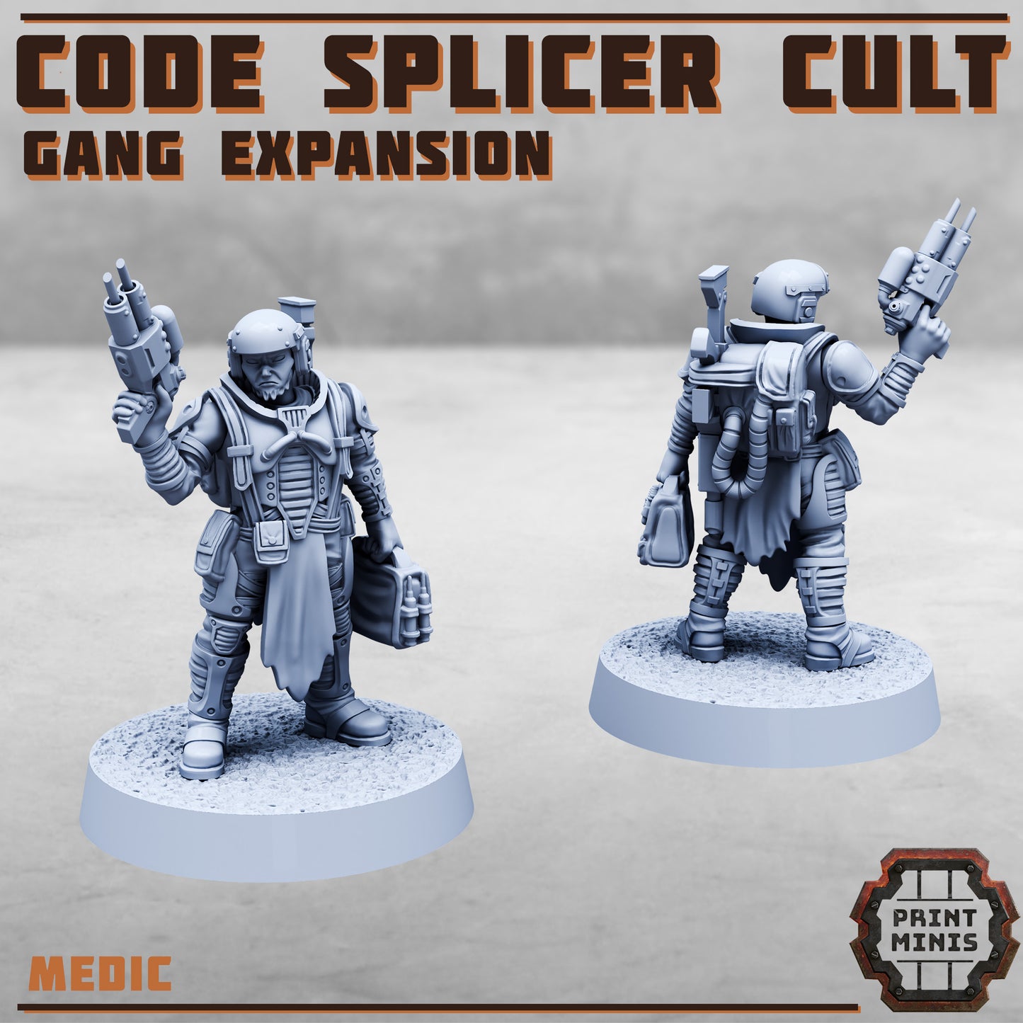 Code Splicer Cult - Gang Expansion - Figurine Print Minis - PRINT MINIS - 3DPitFactory