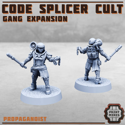 Code Splicer Cult - Gang Expansion - Figurine Print Minis - PRINT MINIS - 3DPitFactory