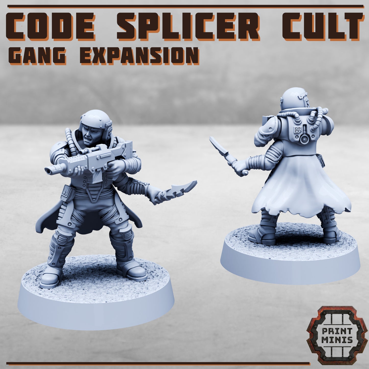 Code Splicer Cult - Gang Expansion - Figurine Print Minis - PRINT MINIS - 3DPitFactory