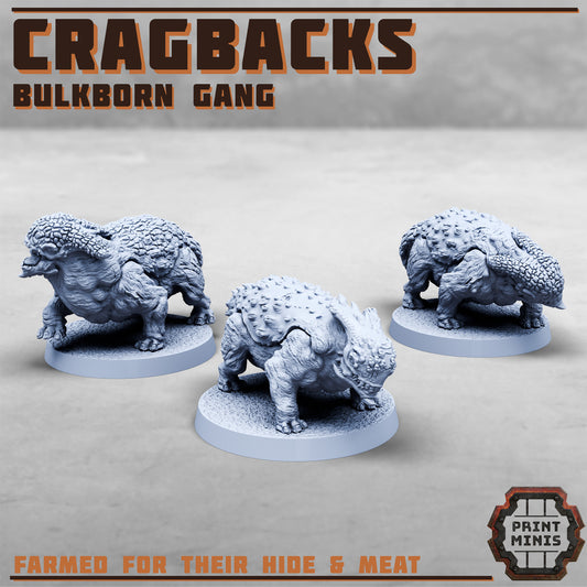 Cragbacks - Bulkborn Gang Creatures - Figurine Print Minis - PRINT MINIS - 3DPitFactory