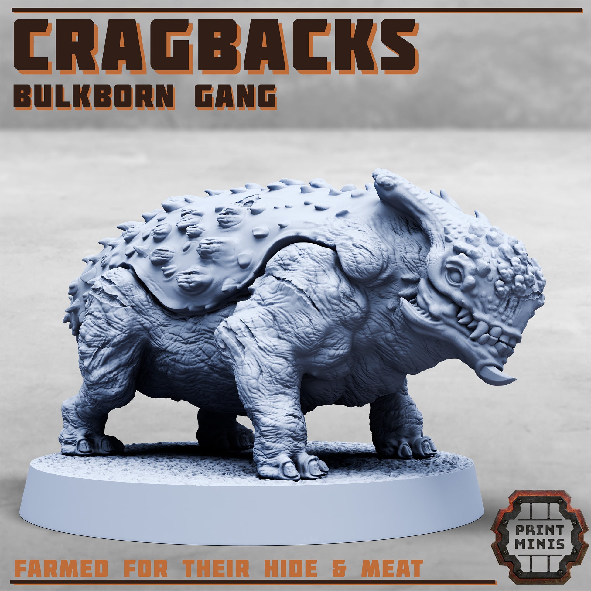 Cragbacks - Bulkborn Gang Creatures - Figurine Print Minis - PRINT MINIS - 3DPitFactory