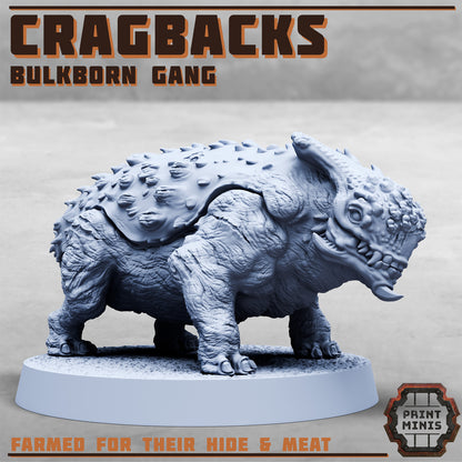 Cragbacks - Bulkborn Gang Creatures - Figurine Print Minis - PRINT MINIS - 3DPitFactory