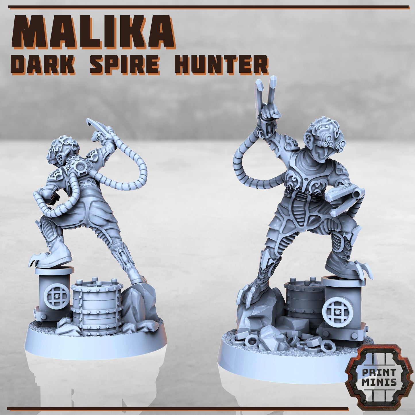 Dark Spire Hunters x4 - Figurine Print Minis - PRINT MINIS - 3DPitFactory