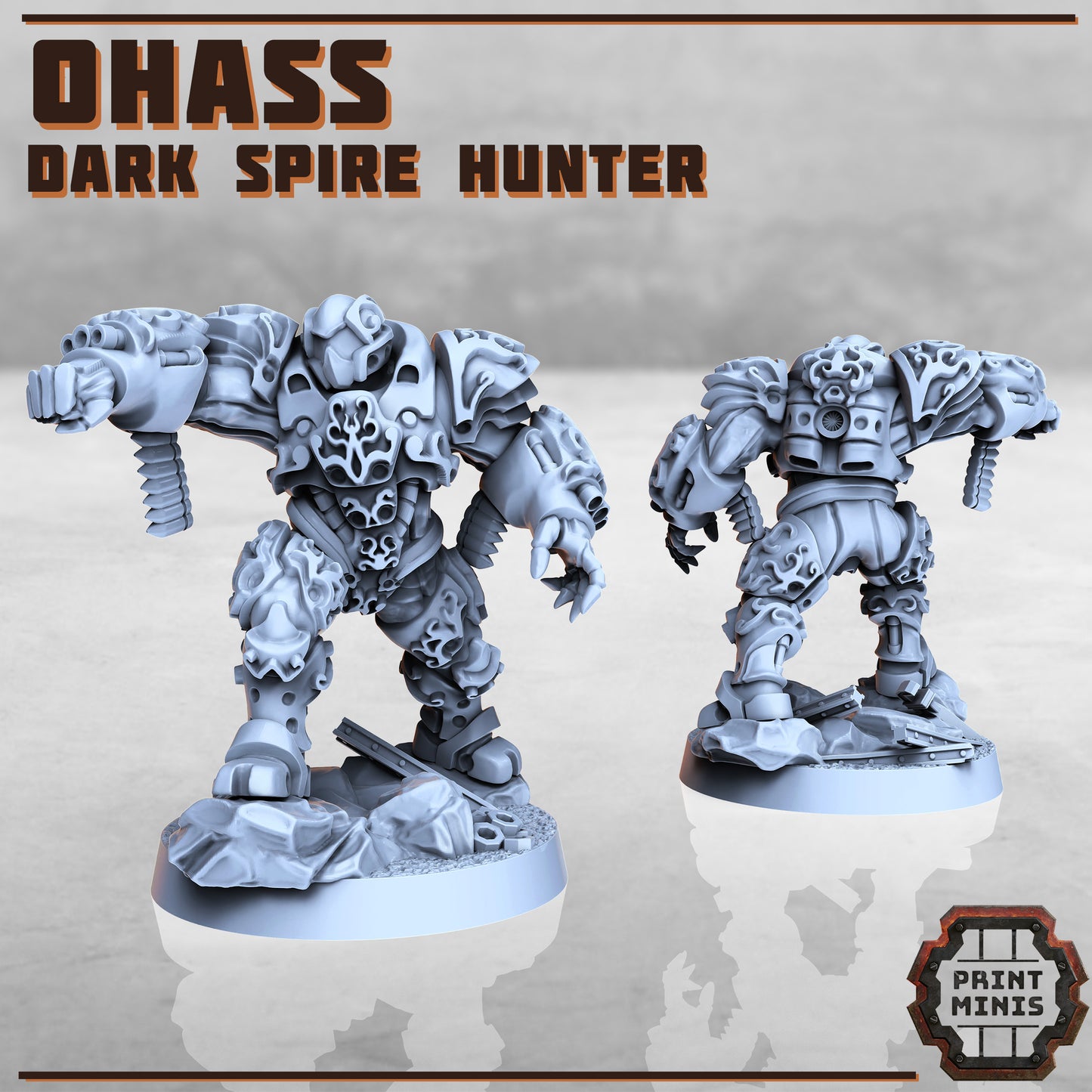 Dark Spire Hunters x4 - Figurine Print Minis - PRINT MINIS - 3DPitFactory