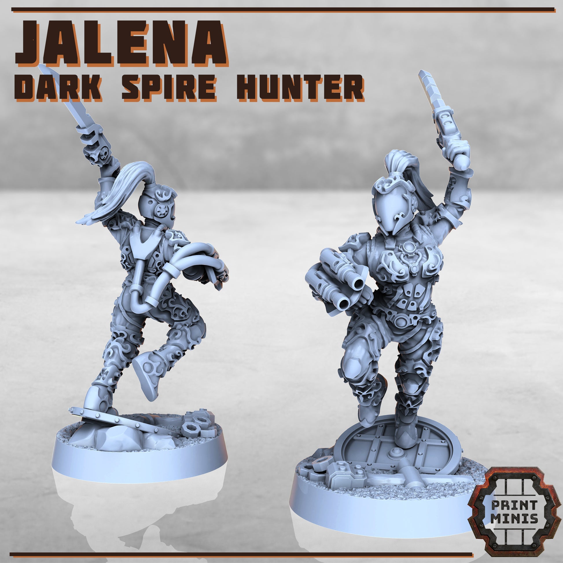 Dark Spire Hunters x4 - Figurine Print Minis - PRINT MINIS - 3DPitFactory