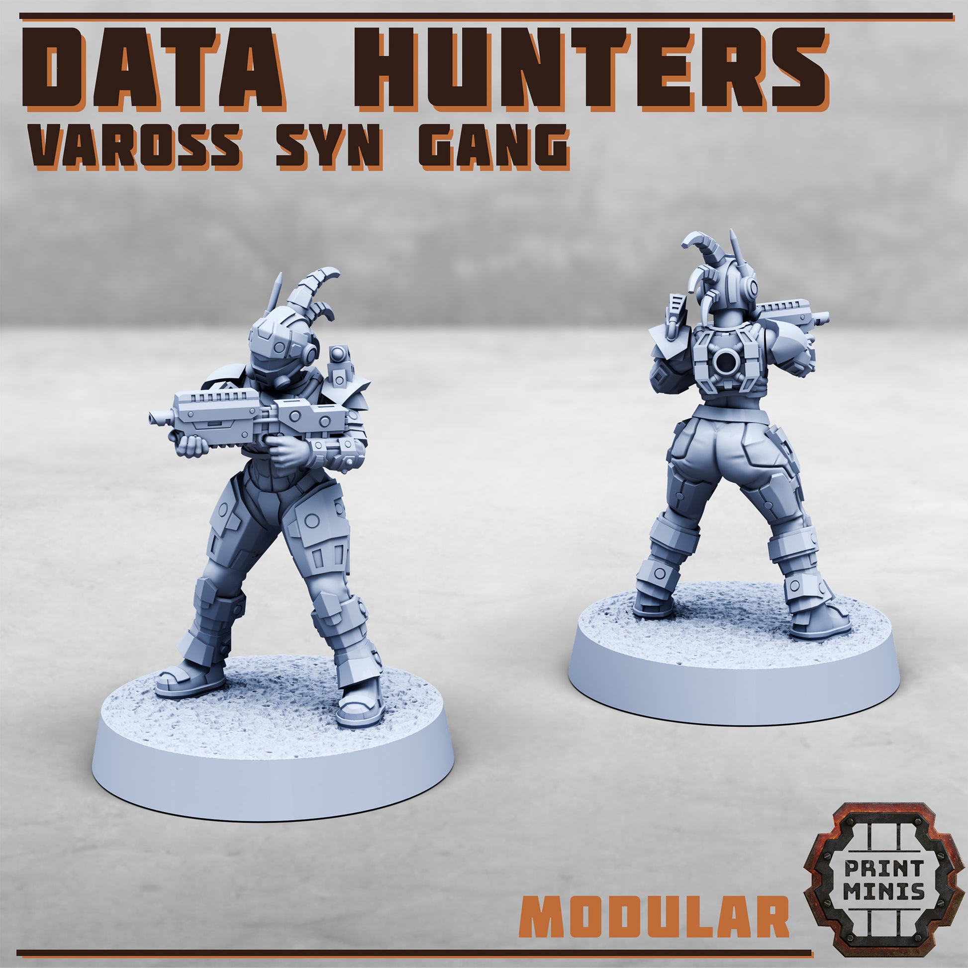 Data Hunters - Figurine Print Minis - PRINT MINIS - 3DPitFactory
