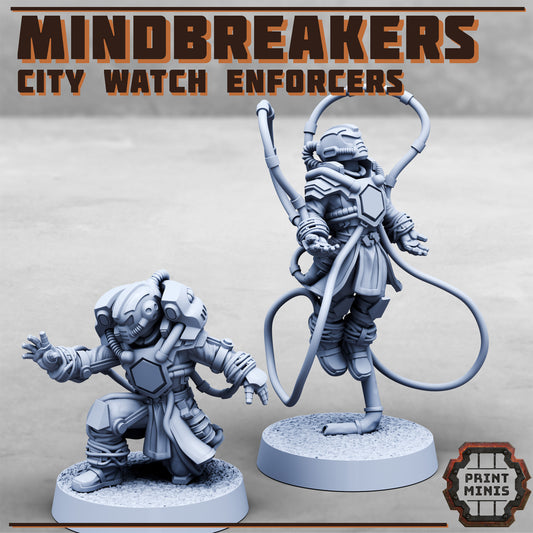 Mindbreakers - Psywither et Soulcrusher - City Watch Enforcers - Figurine Print Minis - PRINT MINIS - 3DPitFactory