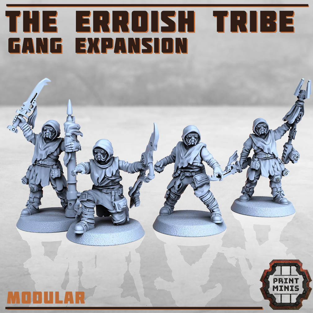 Erroish Tribe Gang Expansion - Figurine Print Minis - PRINT MINIS - 3DPitFactory