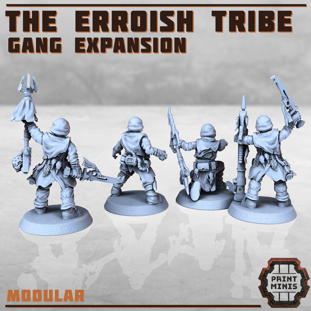 Erroish Tribe Gang Expansion - Figurine Print Minis - PRINT MINIS - 3DPitFactory