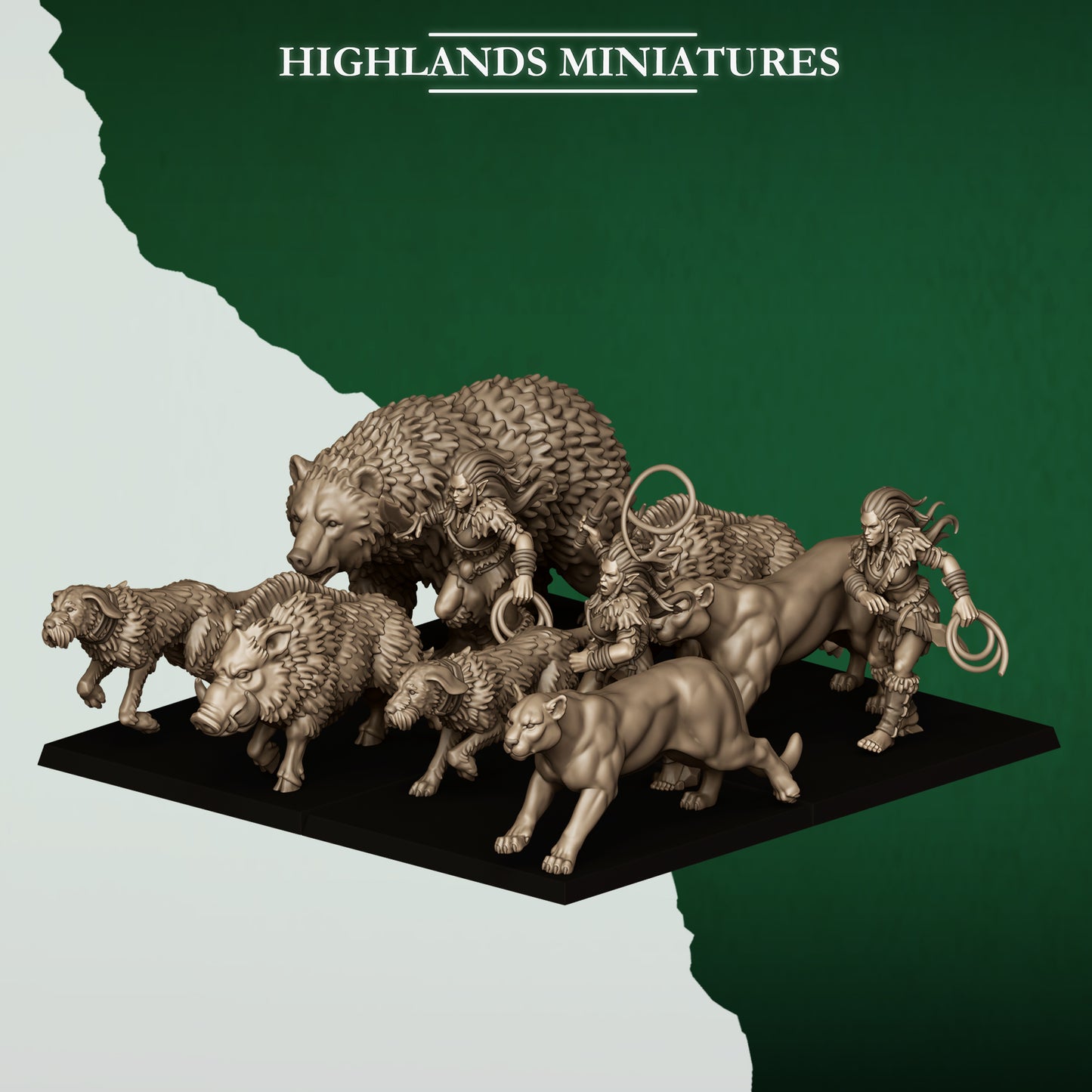 FERAL ANIMALS AND BEASTAMERS  - HIGHLANDS Miniatures