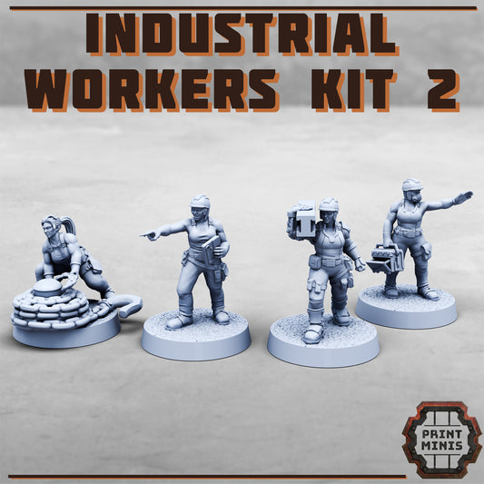 Female Industrial Workers - Figurine Print Minis