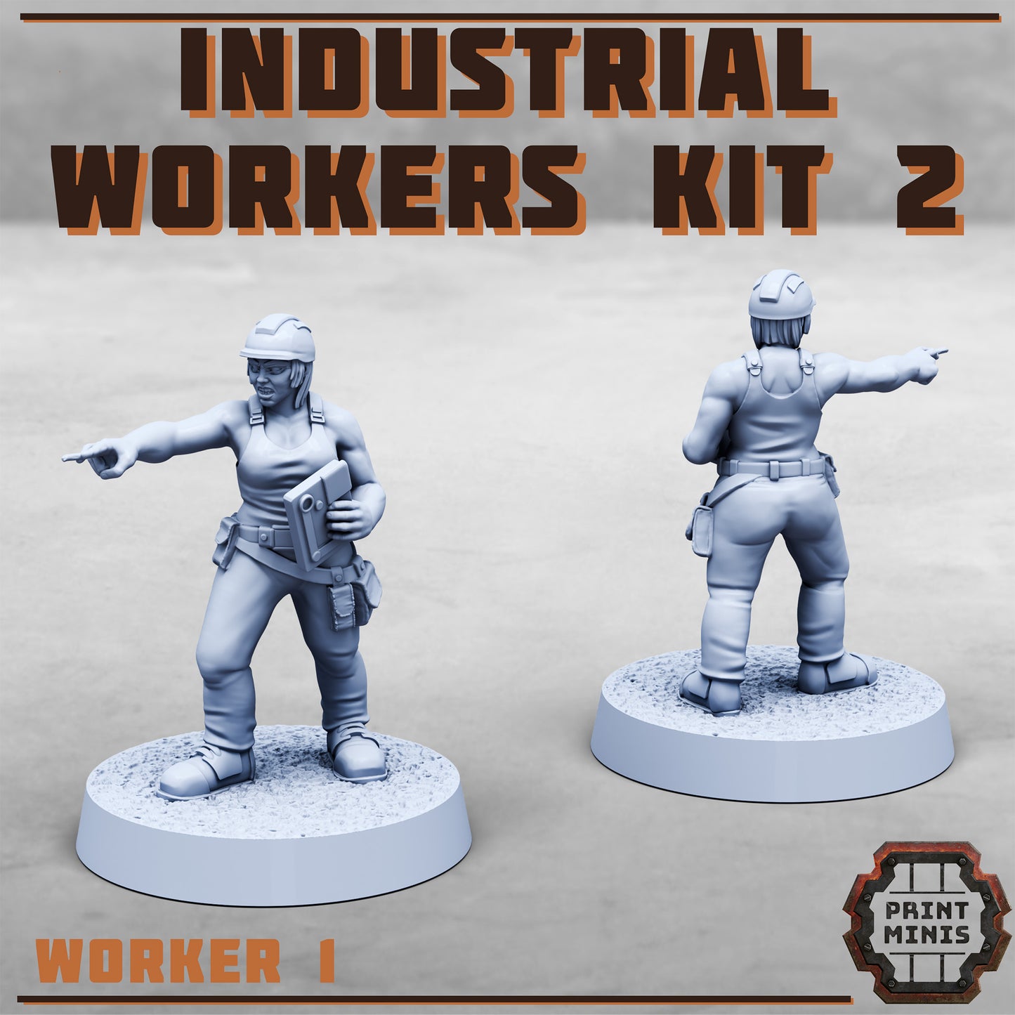 Female Industrial Workers - Figurine Print Minis