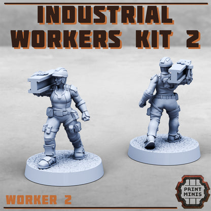Female Industrial Workers - Figurine Print Minis