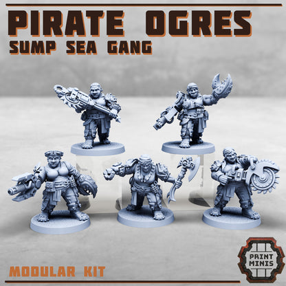 Female Pirate Ogres - Figurine Print Minis - PRINT MINIS - 3DPitFactory