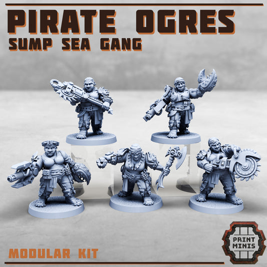 Female Pirate Ogres - Figurine Print Minis - PRINT MINIS - 3DPitFactory