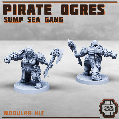 Female Pirate Ogres - Figurine Print Minis - PRINT MINIS - 3DPitFactory