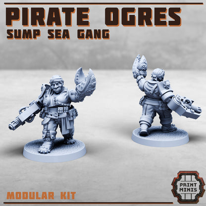 Female Pirate Ogres - Figurine Print Minis - PRINT MINIS - 3DPitFactory