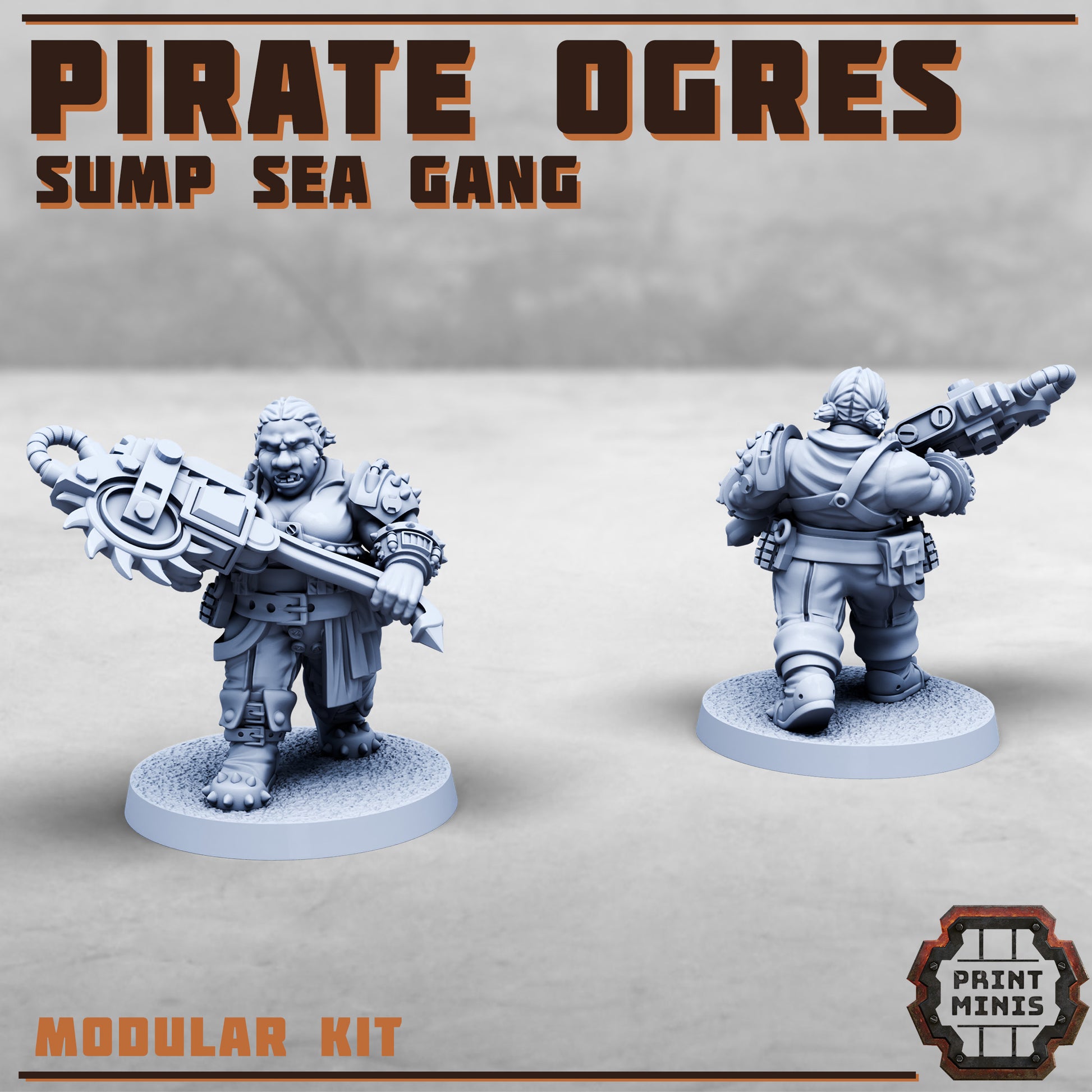 Female Pirate Ogres - Figurine Print Minis - PRINT MINIS - 3DPitFactory