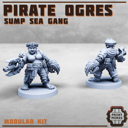 Female Pirate Ogres - Figurine Print Minis - PRINT MINIS - 3DPitFactory