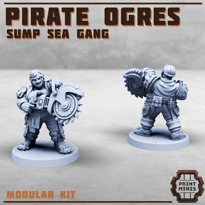 Female Pirate Ogres - Figurine Print Minis - PRINT MINIS - 3DPitFactory
