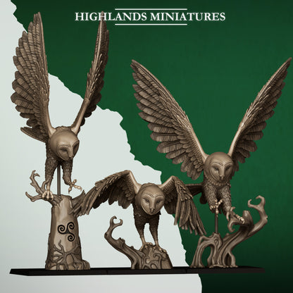 GREAT OWL RIDERS - Figurine Highlands Miniatures