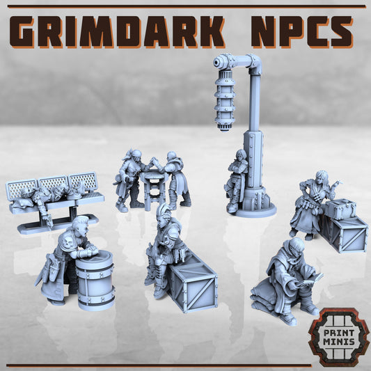 Grimdark NPCS - 7 Figurines - Figurine Print Minis - PRINT MINIS - 3DPitFactory