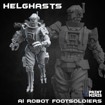 Helghasts - Robot Footsoldiers - Figurine Print Minis - PRINT MINIS - 3DPitFactory