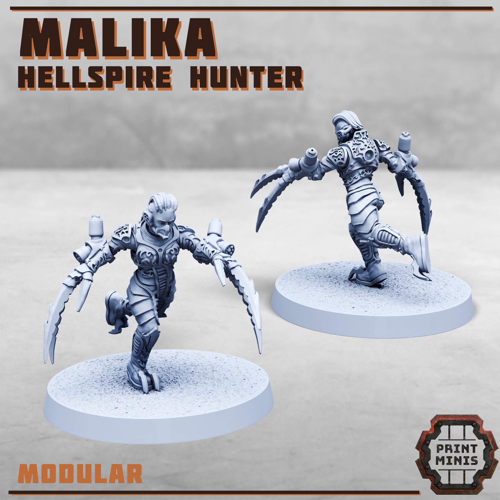 Hellspire Hunters - Figurine Print Minis - PRINT MINIS - 3DPitFactory