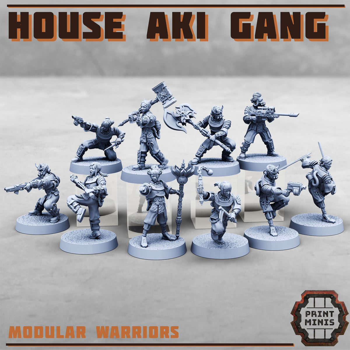 House Aki Gang - Figurine Print Minis - PRINT MINIS - 3DPitFactory
