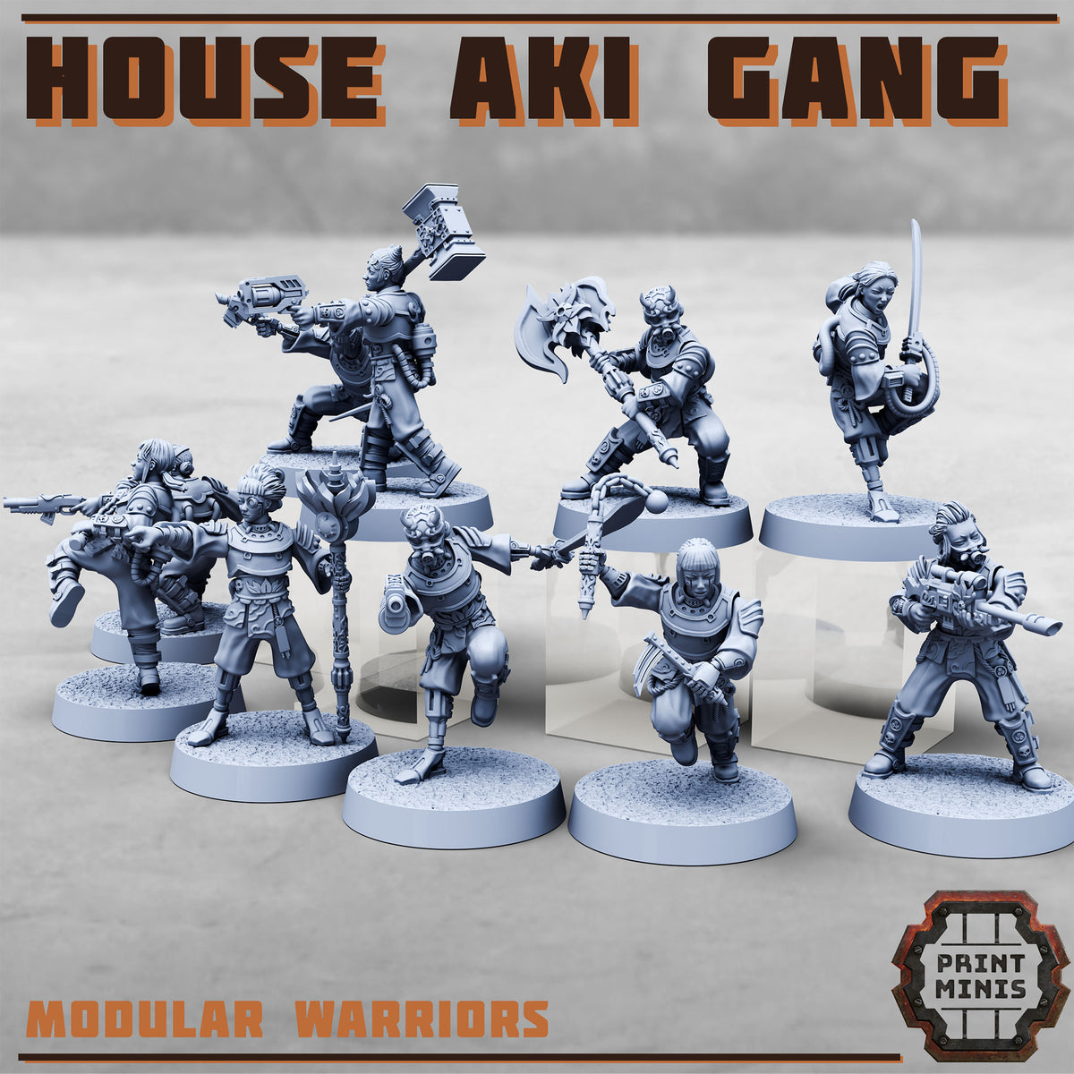 House Aki Gang - Figurine Print Minis - PRINT MINIS - 3DPitFactory