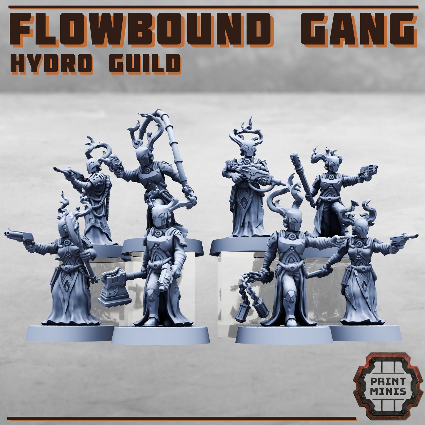 Flowbound - Hydro Guild Gang - Figurine Print Minis