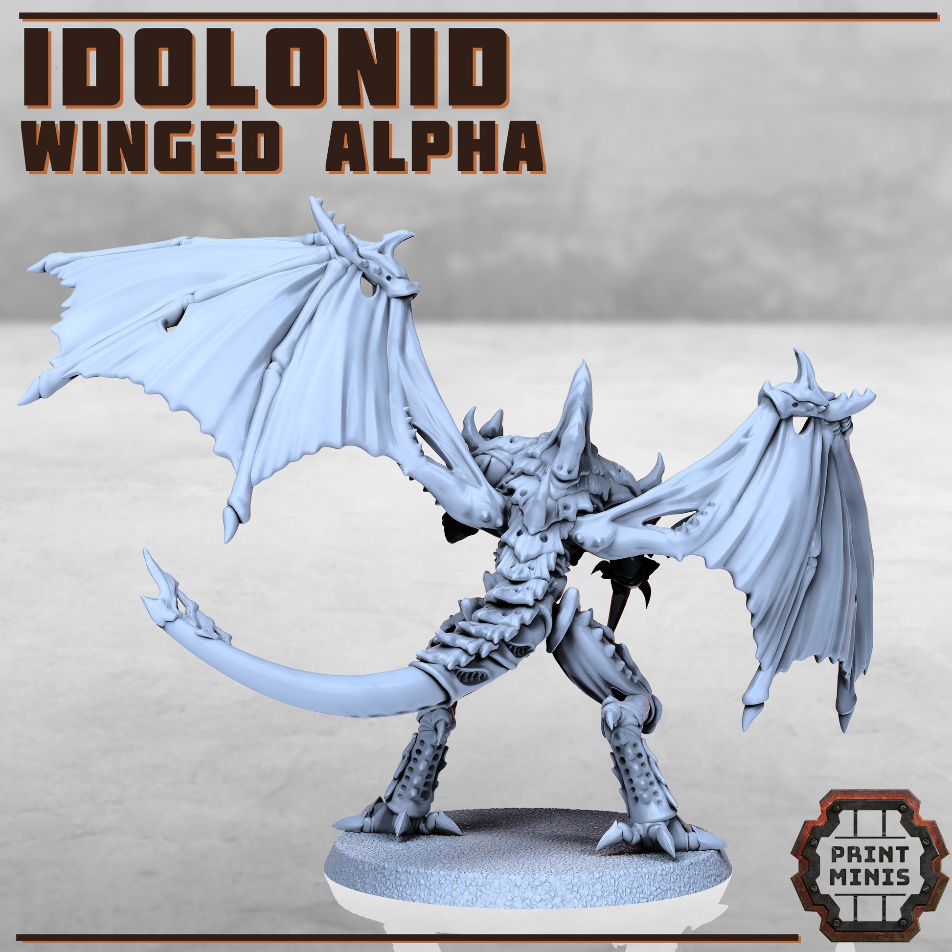 Idolonid - Winged Alpha - Figurine Print Minis - PRINT MINIS - 3DPitFactory