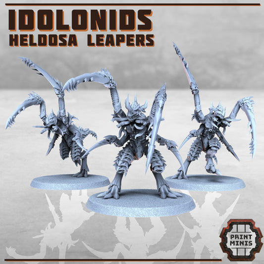 Idolonids - Heldosa Leapers x3 - Figurine Print Minis - PRINT MINIS - 3DPitFactory