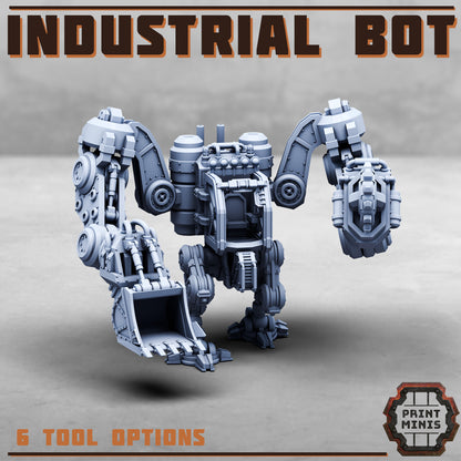 Industrial Bot - Figurine Print Minis - PRINT MINIS - 3DPitFactory