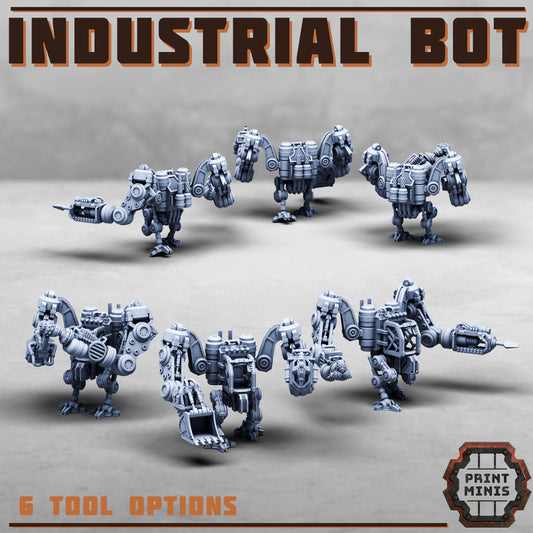 Industrial Bot - Figurine Print Minis - PRINT MINIS - 3DPitFactory