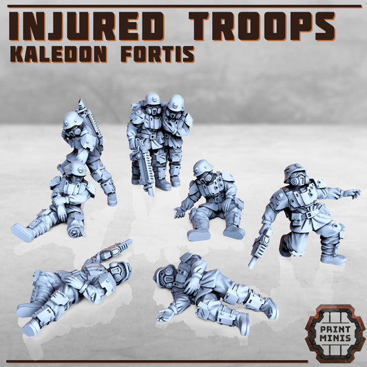 Kaledon Fortis - Injured Troops - Figurine Print Minis - PRINT MINIS - 3DPitFactory